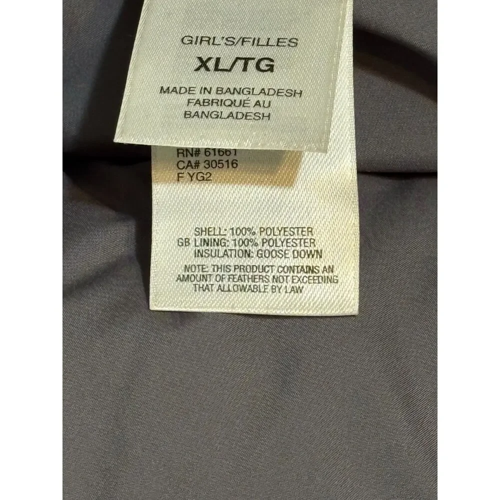 The North Face 550 Down Puffer Vest White Girls XL Youth Goose Down
